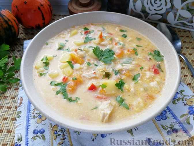 Говяжий суп с капустой и сыром