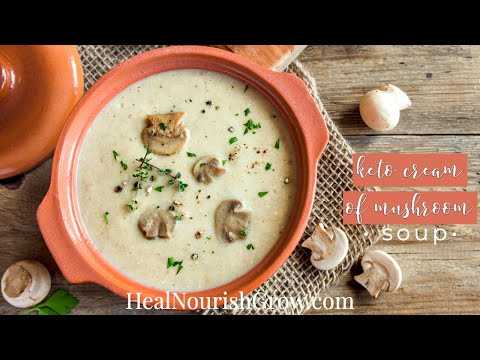 Кето грибной суп с тимьяном