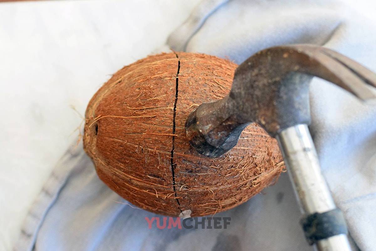 Как открыть кокос в домашних условиях без молотка