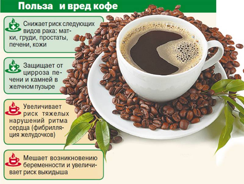 Вред и польза кофе для здоровья