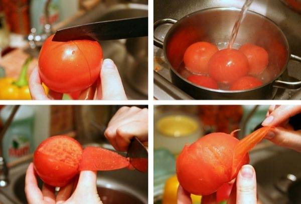 Как и чем можно быстро снять кожицу с помидоров?