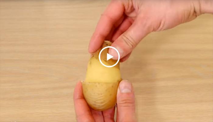 Как быстро почистить картошку и не порезаться?