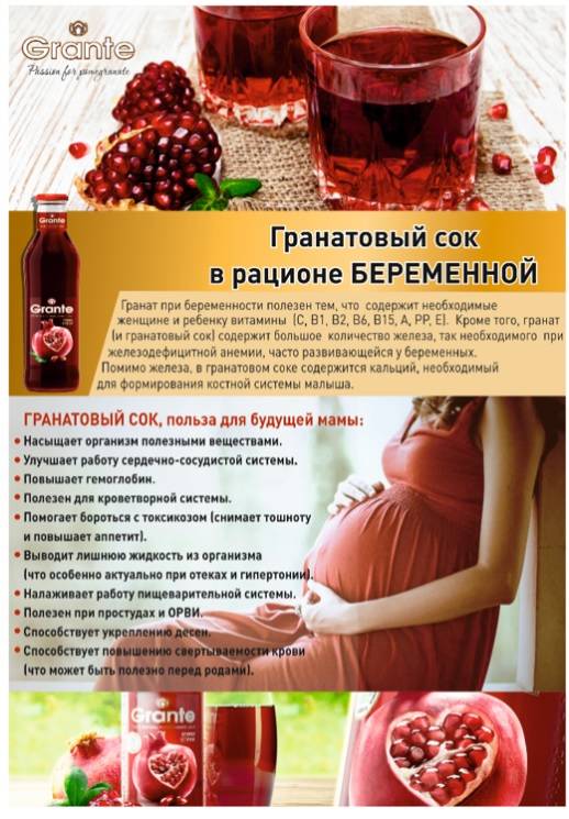 Лечебные зерна граната при беременности